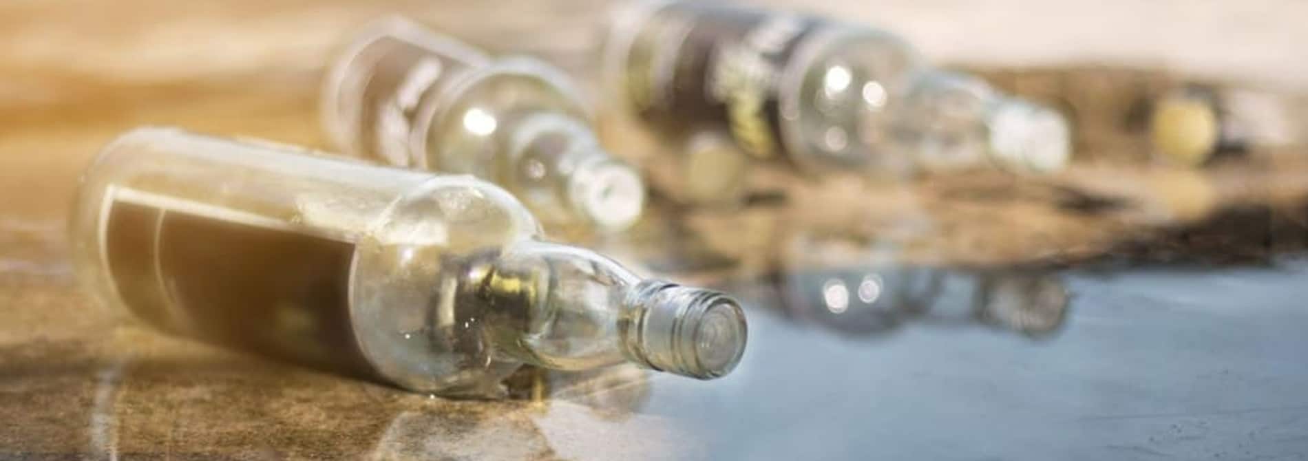 empty clear bottles